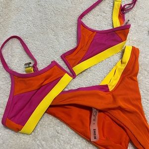 Shein multicolored swim